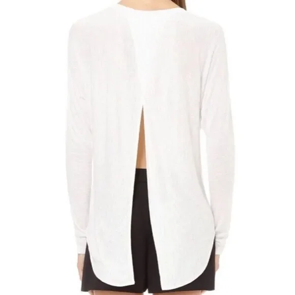 Wilfred Rayon Lace Print La Rivière Long Sleeve w/Open Back Size S - Picture 6 of 7